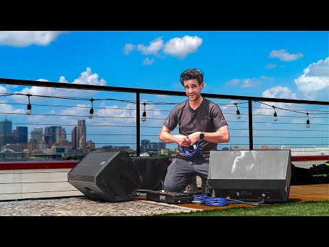 Rooftop PA SYSTEM SETUP in the Texas Heat | Live Band (x32 + DL32 + Wireless Mics)