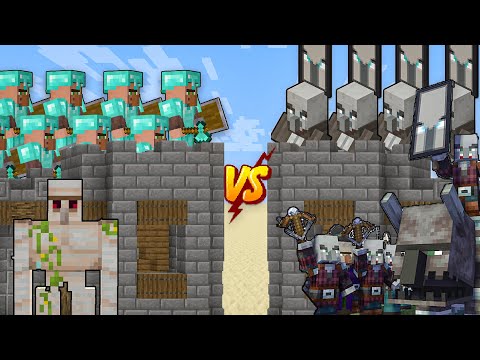 Army GUARD VILLAGERS VS Army PILLAGERS - GUARD VILLAGERS VS MOBS - Army PILLAGERS VS MOBS