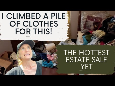 I climbed MOUNTAIN of clothes for this! Come Shop an Estate Sale With Me