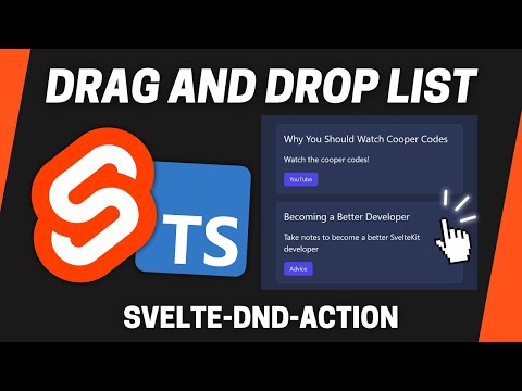 SvelteKit Drag And Drop List With svelte-dnd-action