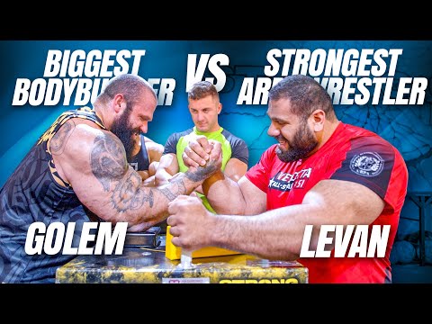WORLD'S BIGGEST BODYBUILDER vs WORLD'S STRONGEST ARM WRESTLER!