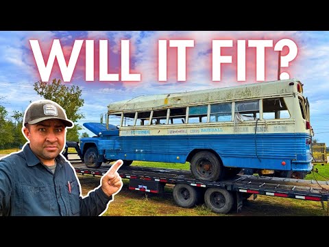 Will a Full Size SCHOOL BUS Fit Inside of a Dumpster? (Fire Department Called!)