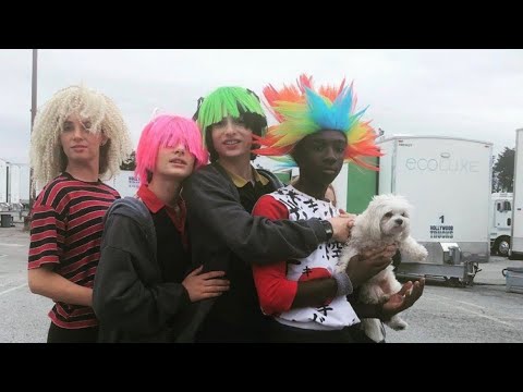 Finn WolfHard going crazy on the season 5 press tour . π«°π€¨