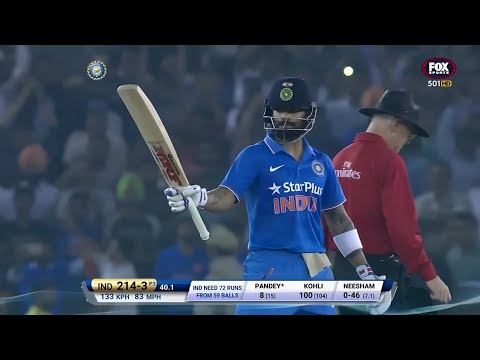 Virat Kohli 154*(134) vs NZ | 26th ODI HUNDRED | 16 Fours 1 Six | 3rd ODI 2016 | Extended Highlights