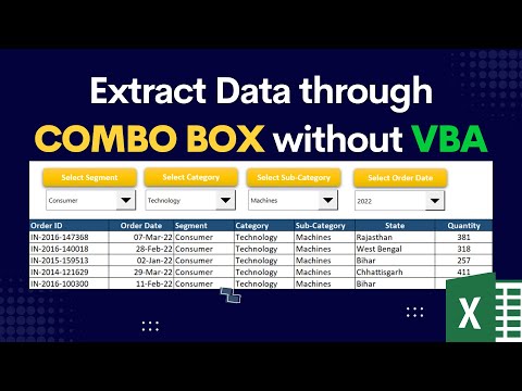 User form combo box | How to use Combo box in Excel without VBA | Excel filter function