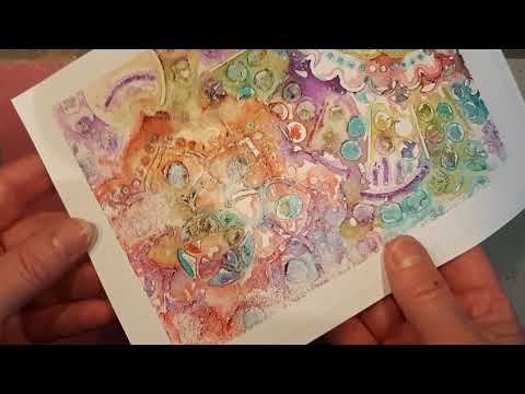 Gelli prints with alcohol ink.