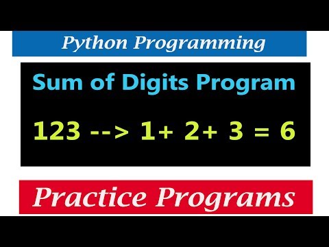 Python Tutorials - Program To Print Sum Of Digits Of Positive Integer Number