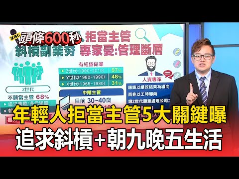 年輕人「拒當主管」5大關鍵曝！更追求斜槓＋朝九晚五平衡生活