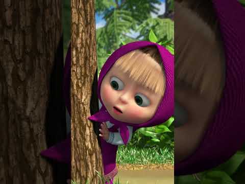 Is there anyone here? 👀🏡 #UnBearableBeach #MashaAndTheBear #Shorts #kids #cartoonforkids