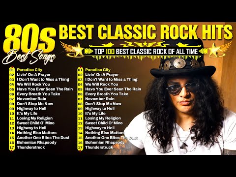 Guns N' Roses, ACDC, Bon Jovi, Metallica, Nirvana, Queen 🎶 Classic Rock Songs 70s 80s 90s Full Album