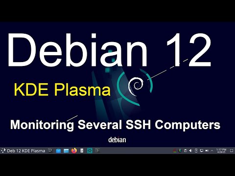 Debian 12 - KDE Plasma - Monitoring Several SSH Computers.