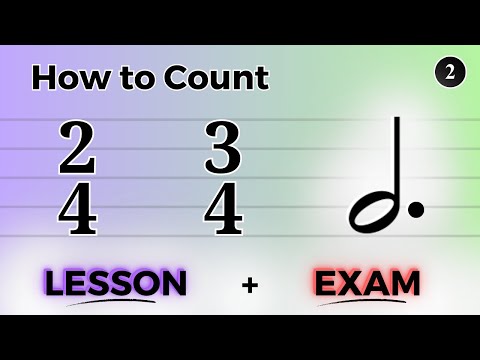 Reading Rhythms PART 2 - 2/4 and 3/4 Time Signatures (COMBINED VIDEO)