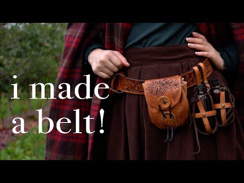 First Time Leather Working! | Making a Potion Belt for My Witch Halloween Costume