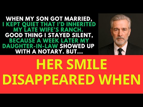 When my son married, i didn’t mention i inherited my husband’s ranch — thank god i didn’t…