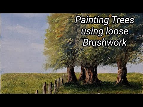 How To Paint Trees Using Basic Equipment,  Easy Oil Painting Tutorials