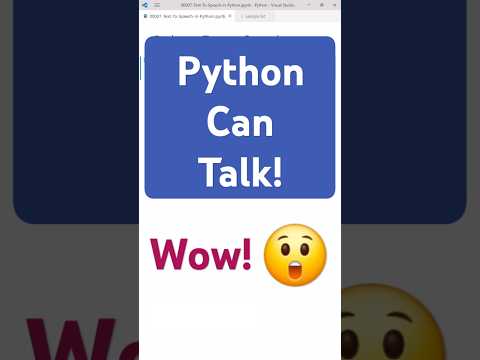 Python can talk! 🗣 Try this 😱 #python #coding #shorts #telugu