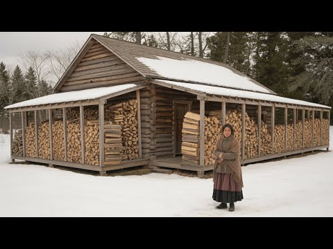 Neighbors Laughed When the Widow Built a Shed All Around Her Cabin — Until Her Firewood Stayed Dry