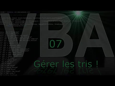 VBA-07 Utiliser et adapter les tris en VBA