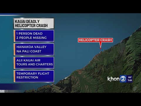1 dead, 2 missing after helicopter crashes into ocean along Na Pali Coast