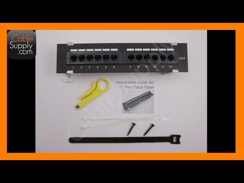 How to install a 12 Port Cat5e/Cat6 wall-mount Patch Panel
