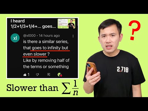 A series goes to infinity BUT "slower than" the series of 1/n?