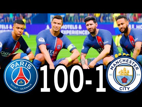 FC 24 -MESSI RONALDO NEYMAR & MBAPPE | ALL STARS | AL NASSR 100-0 MANCHESTER UNITED