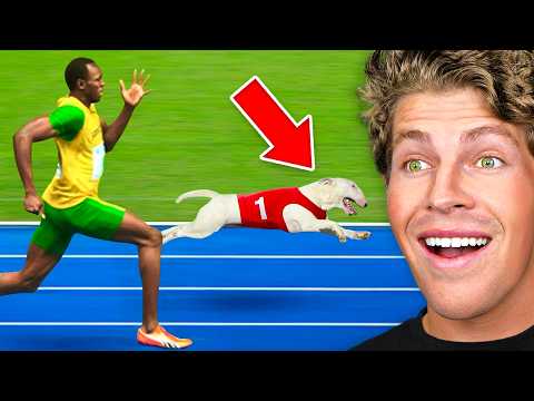 World's Fastest Man VS Fastest Dog!