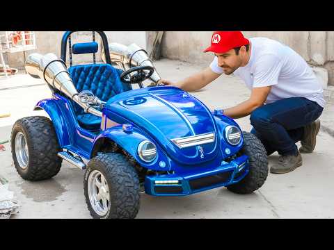 Man Builds MARIO KART Style Go-Kart From Old Toy Car! | Start to Finish by @Motorizando