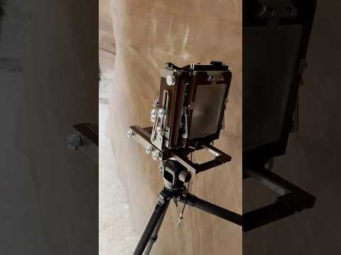 Slot canyon ladders lead to a deeper adventure #utah #photography #film #largeformat #canyon