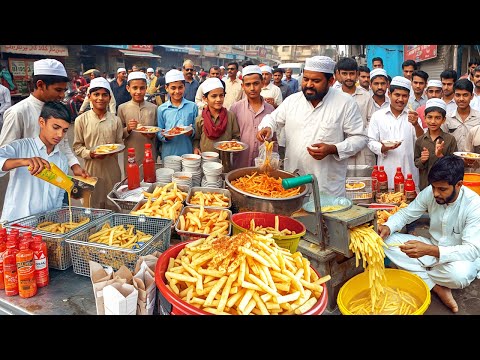 HARDWORKING BOY MAKING PERFECT FRENCH FRIES 🍟 | HOW TO MAKE CRISPY FRIES | BEST STREET FOOD PAKISTAN
