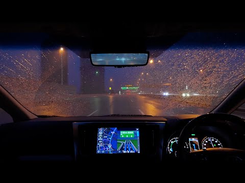 Rainy highway drive | Nagoya to Tokyo | Until dawn