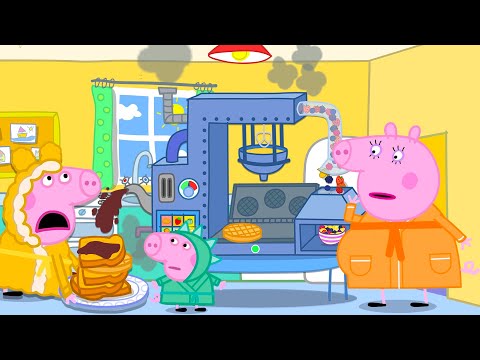 Peppa Pig BREAKS the A.I. Breakfast Machine! 🍳Peppa&George: Food Mess | Tales Full Episodes| 24 Mins