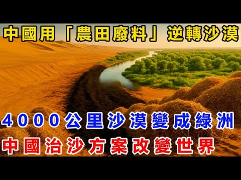 中國用「農田廢料」逆轉沙漠！4000 公里沙漠變成綠洲！中國治沙方案改變世界！