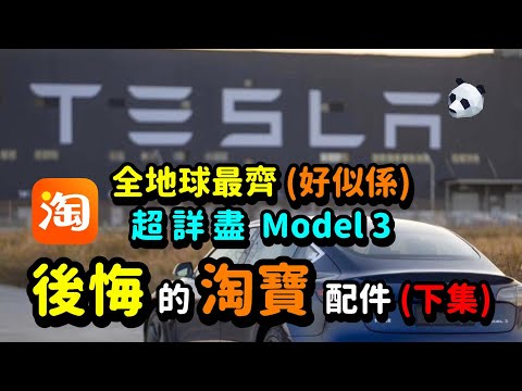 Tesla Model 3 - 全地球最齊？！史上最詳盡Model 3 淘寶 配件評測 (下集) 熊熊 熊似人想旅行 特斯拉男