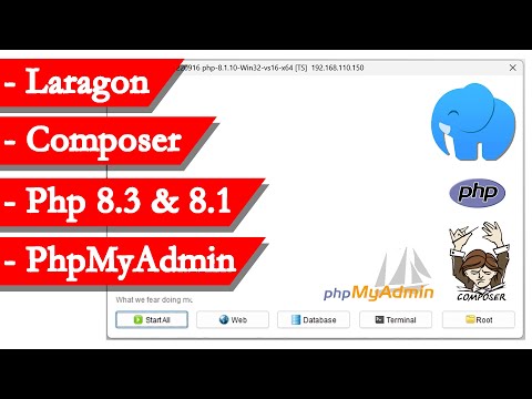 Tutorial How to Install Laragon Free - PhpMyAdmin - Php 8.3 - Composer - for Laravel 11 from Scratch