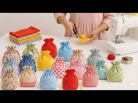 8 ideas for sewing cute gift bags for Christmas 🎄 Gift Sewing Ideas 🎄