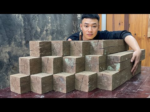 Amazing Transformation Of Old Wood By A Young Carpenter // Beautiful And Affordable Wooden Furniture