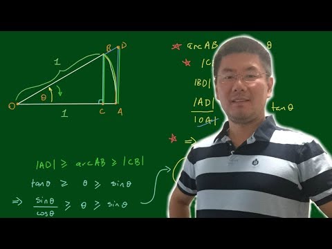 Limit of sin(x)/x as x approaches 0: Geometric Proof