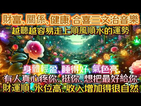 財富、關係、健康｜合喜三文治音樂｜越聽越容易走上順風順水的運勢｜身體輕盈、睡得好、氣色亮｜有人真心疼你、挺你、把最好都給你｜財運順、水位高、收入增加得很自然｜吸引力法則調頻能量音樂