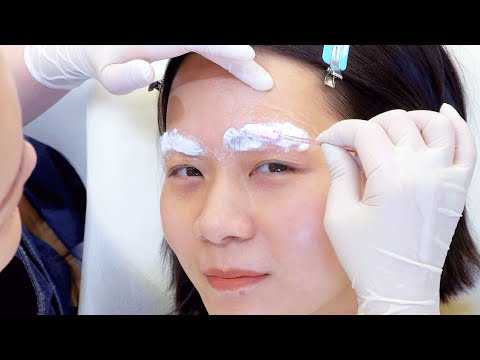 ASMR | Eyebrow Grooming by a Korean Pro with 30 Years of Experience | Eyebrow dye