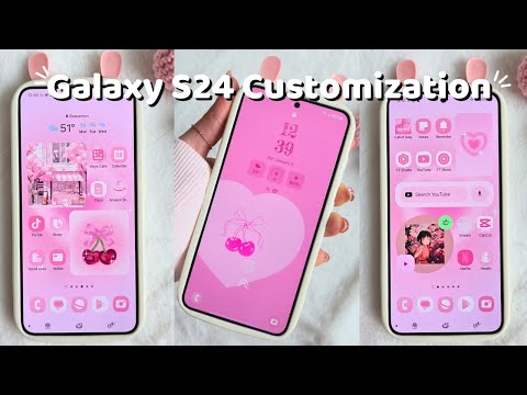 ✨️ Samsung Galaxy S24 ✨️ | Aesthetic Customization 🩷🎀🍒🌷 (ASMR)