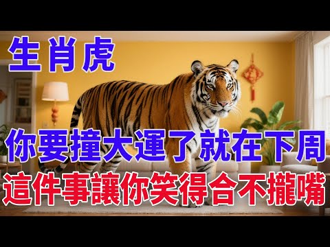 生肖虎，你要撞大運了！就在下周，這件事會讓你笑得合不攏嘴！一定要把握住！#生肖迎祥#生肖#運勢#風水#命理
