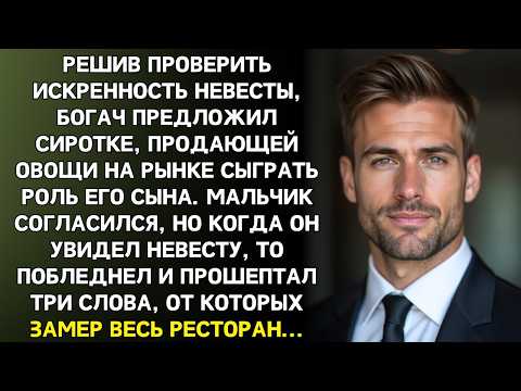 Миллионер попросил сироту помочь проверить невесту, но три его слова ошеломили всех…