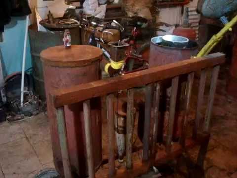 Газогенератор обращённого процесса.wood gasifier.