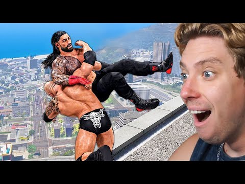 Reacting To GTA 5 WWE Wrestling Moments (Ragdolls and Fights)