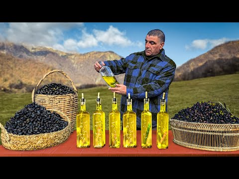 Making Extra Virgin Handmade Olive Oil! Ancient Traditional Method