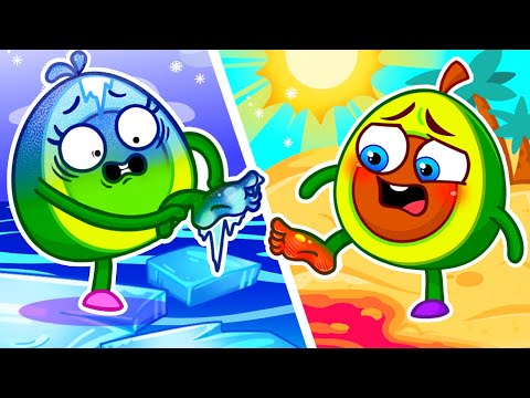 Avocado Baby Take a Bath 🛁🧼 Hot vs Cold 🤩 || Best Cartoons by Pit & Penny Stories 🥑✨ #song