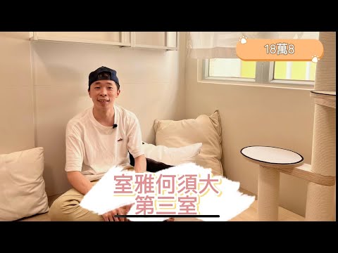 (第三室)公屋170呎一人單位， 全屋設計裝修18萬8， 貓星人來襲😼 #貓奴 #家居設計 #蝸居