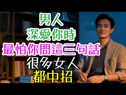 男人深愛你時，最怕你問這三句話！很多女人都中招#男人深愛 #最怕的話 #女人中招 #你真的愛我嗎 #你是不是覺得我很多餘 #如果有更好的女人你會不會離開我 #安全感 #懷疑 #否定 #信任 #