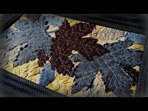 АППЛИКАЦИЯ ИЗ ДЖИНСЫ С ПУШИСТЫМ КРАЕМ - КАК СШИТЬ КОМПОЗИЦИЮ С ЛИСТЬЯМИ